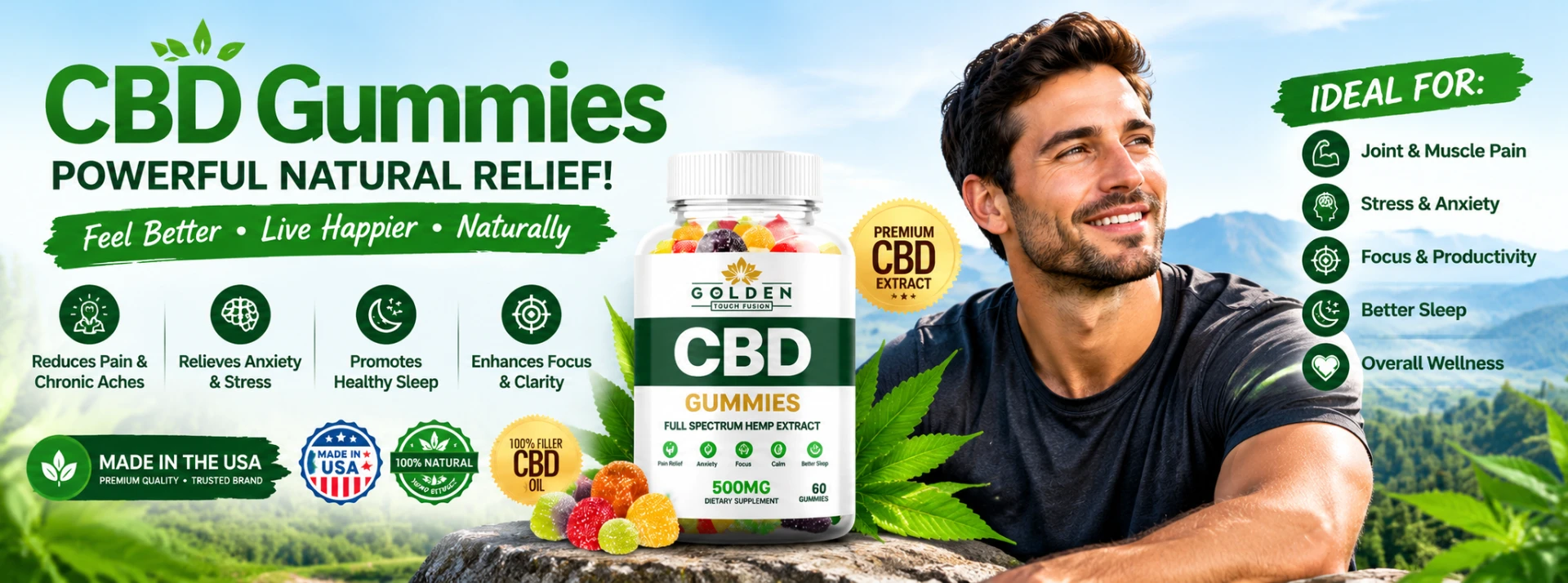 Natural relief CBD gummies